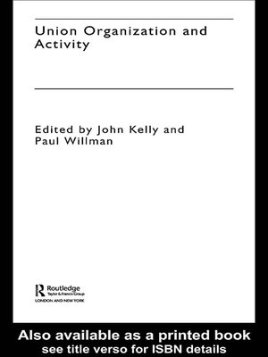 cover image of Union Organization and Activity